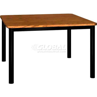 Square Library Table - 48"W x 48"D x 29"H Oak