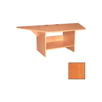39" Half Hexagon Workstation - Oiled Cherry