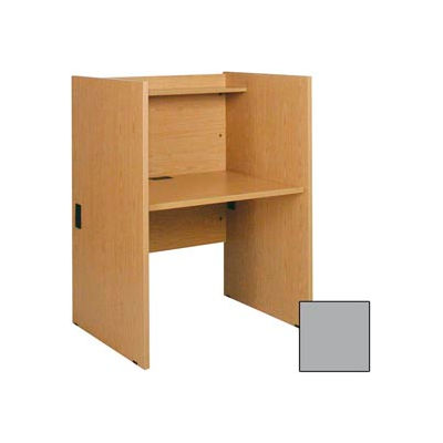 Study/Computer Carrel Base - 36"W x 29-7/8"D x 48-1/8"H Gray