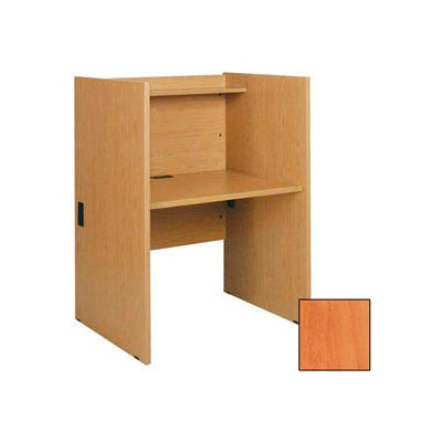 Study/Computer Carrel Base - 36"W x 29-7/8"D x 48-1/8"H Oiled Cherry