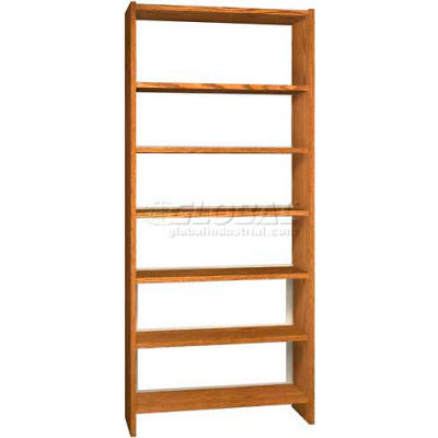 84" Single Face Shelving Base - 37"W x 12-1/4"D x 83-3/4"H Oiled Cherry