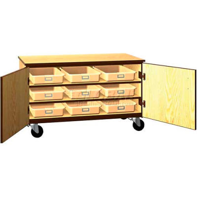 Tote Tray-Medium, 10-1/2"W x 19"D x 4-3/8"H, Tan