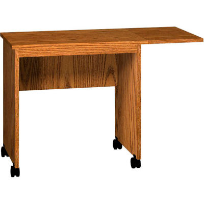 Ironwood Typing Stand, 39-3/8"W x 16"D x 26-1/4"H, Medium Oak