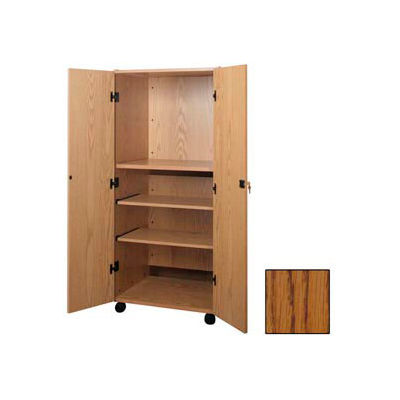 Video Cabinet - 30-1/4"W x 24-7/8"D x 67-3/8"H Medium Oak