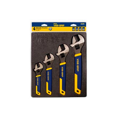 Irwin 2078706 4 PC. 6", 8", 10" & 12" Adjustable Wrench Set In Tray