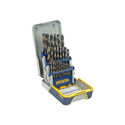 29 Pc. Drill Bit Industrial Set Case, Black and Gold Oxide