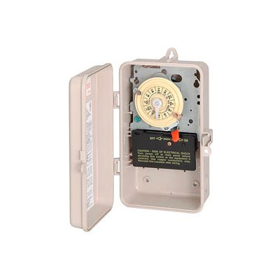 Intermatic T104P3 NEMA 3R - Time Switch In Plastic Enclosure, 208-277V, DPST, Beige Case
