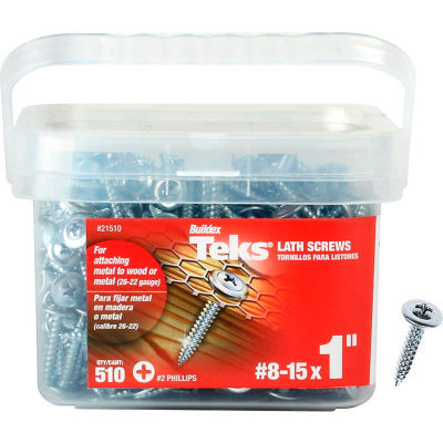 ITW Teks Lath Sharp Point Screw - #8-15 x 1" - Pkg of 510 - 21510
