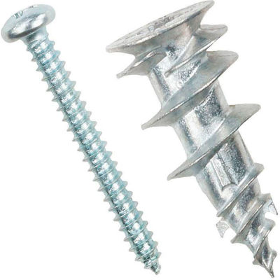 ITW E-Z Ancor 25125 - 1-1/4" Hollow Door and Drywall Anchors - Made In USA - Pkg of 4