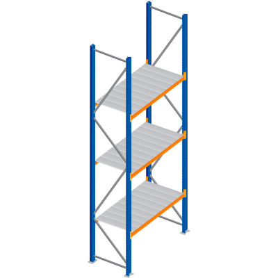 Interlake Mecalux Bulk Rack Starter w/ Steel Decking, 84"W x 24"D x 96"H
