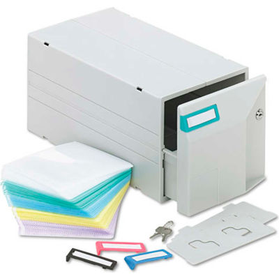 CD/DVD Storage Drawer, Stores Up to 150 CDs/DVDs, Light Gray