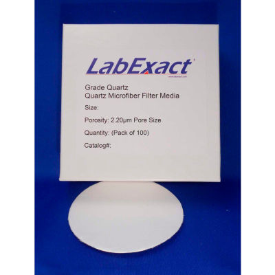 LabExact Quartz High Purity SiO2 High Heat 2.2um Binderless Glass Microfiber Filter 11cm, 100/PK