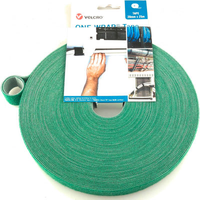 VELCRO® Brand One-Wrap® Hook & Loop Tape Fasteners Green 1/2" x 75'