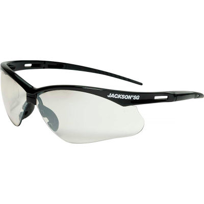 Jackson Safety SG Safety Glasses Black Frame Indoor-Outdoor Mirror Anti-Scratch