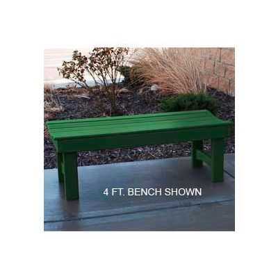 Frog Furnishings Recycled Plastic 6 ft. Garden Bench, Green Bench/Green Frame