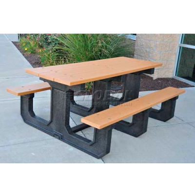 Frog Furnishings Recycled Plastic 8 ft. Park Place Picnic Table, Green