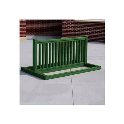 Recycled Plastic Bike Rack 6-10 Bikes 6 ft Long Green