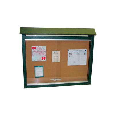 Frog Furnishings Medium Message Center, Recycled Plastic, Two Sides, No Posts, Green, 36"W x 26"H