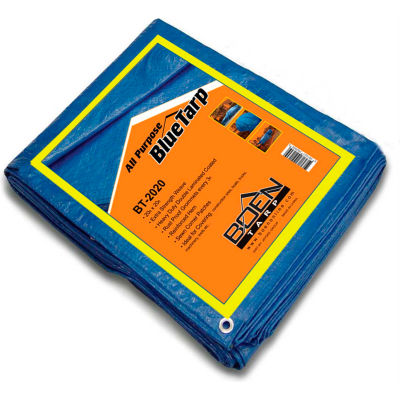 BOEN All Purpose Tarp, 20' x 20', Blue - BT-2020