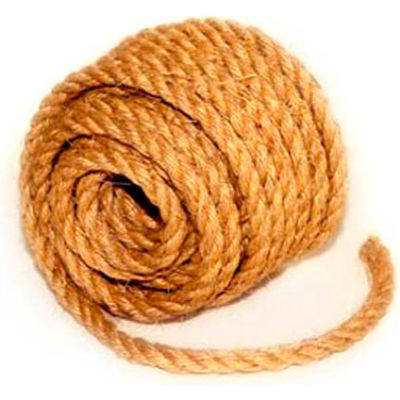 BOEN Sisal 3-Strand Twisted Rope SLR-14100 - 1/4" x 100' - 1 Lb. - Camel