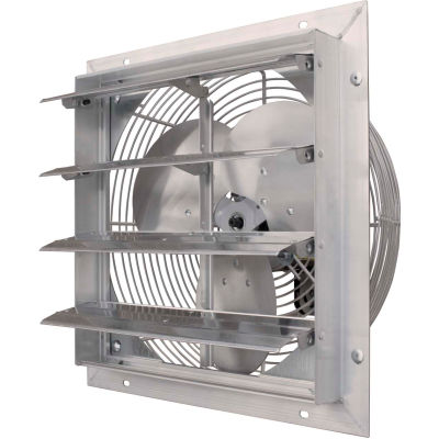 J&D Manufacturing 16" ES Shutter Fan W/ 10' Power Cord, 1/10 HP, Single Phase