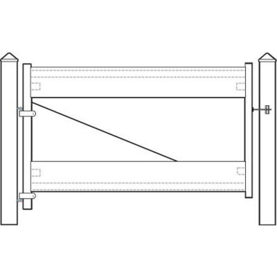 Adjust-A-Gate II AG22006 Ranch Style Fence Gate Frame 2 Rail Kit 72"W x 28"H, White
