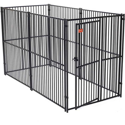 Lucky Dog European Style Modular Dog Kennel 72"H x 60"W x 120"L, Black