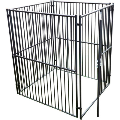 Lucky Dog European Style Modular Dog Kennel 72"H x 60"W x 60"L, Black