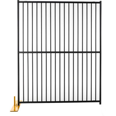 Jewett Cameron Perimeter Patrol Euro Style Welded Tube 4 Panel 60"W x 72"H, Black Tiger Textured