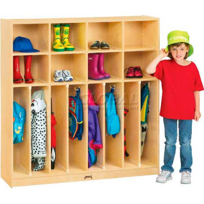 Jonti-Craft® Neat-N-Trim Kid Lockers, 8 Wide, 48"W x 15"D x 50-1/2"H, Birch Plywood