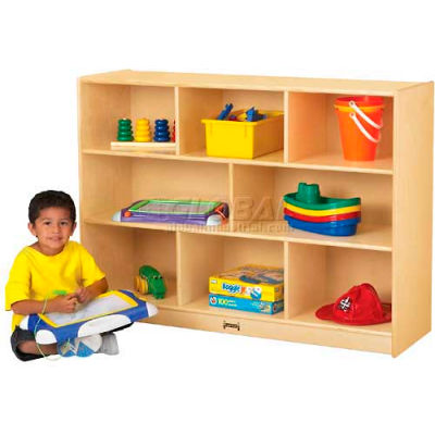Jonti-Craft® Super-Sized Mobile Storage Unit, 48"W x 15"D x 35-1/2"H, Birch Plywood
