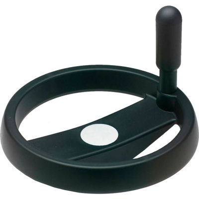 JW Winco - 10MEL1/D - Plastic Two Spoked Handwheel w/ Rev Handle - 3.15" Dia x 10mm Bore