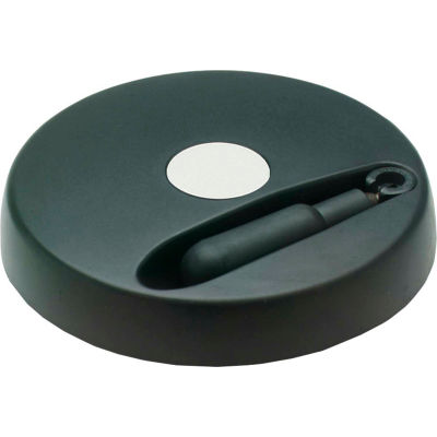 JW Winco - 12MEJ1/D - Plastic Solid Disk Handwheel w/ Retractable Handle - 3.94" Dia x 12mm Bore