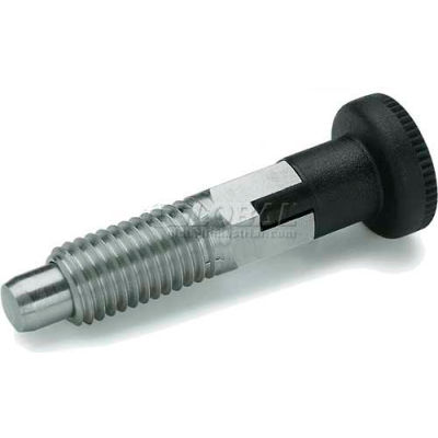 J.W. Winco GN717 Indexing Plunger w/ Knob Lock-Out SS 6.0x22.0N Pressure M12x1.75 Thread 8x8mm Pin