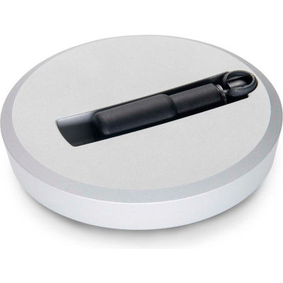 JW Winco - 18MRWMV/R - Aluminum Flat-Faced Handwheel w/ Safety Handle - 7.87"D x 18mm Bore - Silver