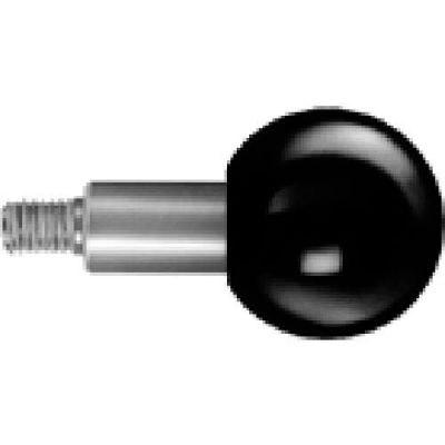 J.W. Winco GN319.5 Phenolic Revolving Ball Knob W/Long Shoulder 25mm Dia. 37.5mm Length M6x1.0