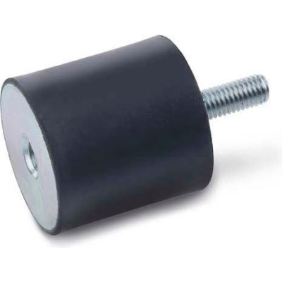 Vibration Mount, 1 Tapped Hole, 1 Threaded Stud, 3.94" Dia, 75mm H, M16 x 2.0 Thread