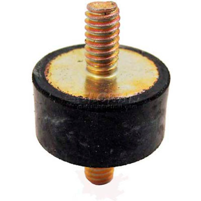 Vibration Mount, 2 Threaded Studs, 2.36" Dia, 30mm H, M10 x 1.5 Thread