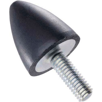 Vibration/Shock Absorption Mount, Threaded Stud, 1.38" Dia, 1.57"H, M8 x 1.25 Thread