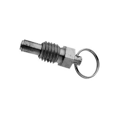 Stubby Hand Retractable Spring Plunger - Zinc Plated Steel 1/4-20 Thread