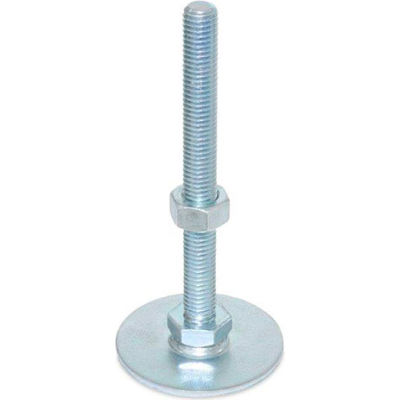 Leveling Foot - Threaded - 1800 Lbs. Capacity - 50mm Base Dia. - J.W. Winco 40-50-M12-125-A0-SK