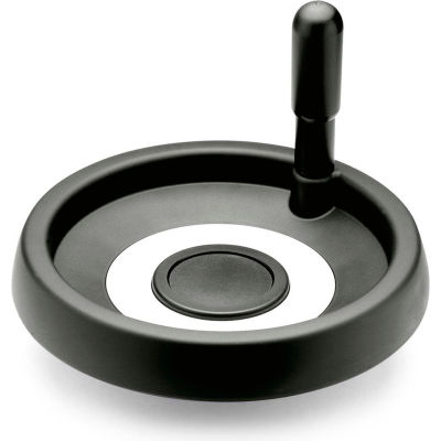 JW Winco - 4BEX2/D - Plastic Solid Disk Handwheel w/ Revolving Handle - 6.30" Dia x .500" Bore