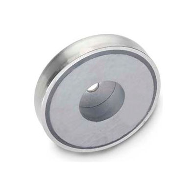 Retaining Magnet Assembly w/ Thru Hole - 2.48" Dia. Stainless Steel