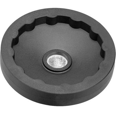 JW Winco - 6379010 - Plastic Solid Disk Handwheel w/o Handle - 4.92" Dia x .24" Pilot Hole