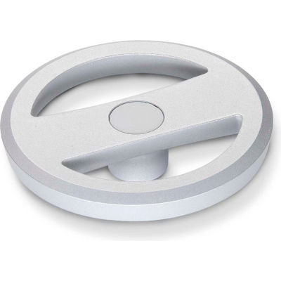 JW Winco - 6BRX5V/A - Alum. Flat-Faced Spoked Handwheel w/o Handle - 7.87" D x .750" Bore - Silver
