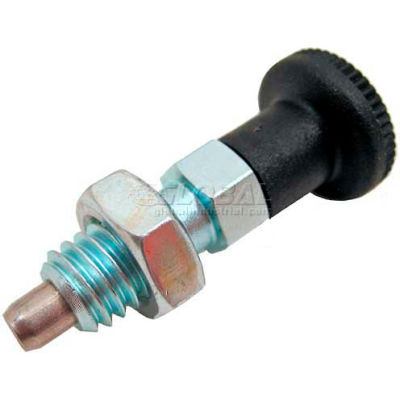 J.W. Winco GN717 Indexing Plunger w/ Knob Lock Nut Zinc 3.0x12.0N Pressure M6x1 Thread 4x4mm Pin