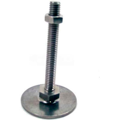 Leveling Foot, 3/8-16 x 3.93" Stud, 1.57" Base Dia, 4.35"H, 1800 Lbs. Cap, 304 SS