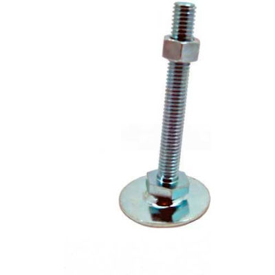 Leveling Foot, 3/8-16 x 3.93" Stud, 1.97" Base Dia, 4.37"H, 2250 Lbs. Cap, Steel