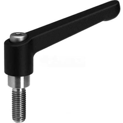 Zinc Die Cast Adjustable Lever with Stainless Steel Components 3/8-16 x .78 Stud 3.07"L