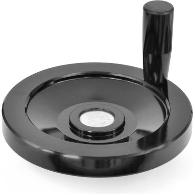 JW Winco - 7102026 - Plastic Solid Disk Handwheel w/ Rev Handle - 9.84" Dia x .24" Pilot Hole